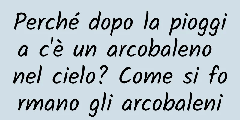 Perché dopo la pioggia c'è un arcobaleno nel cielo? Come si formano gli arcobaleni