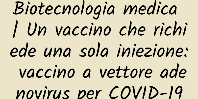 Biotecnologia medica | Un vaccino che richiede una sola iniezione: vaccino a vettore adenovirus per COVID-19