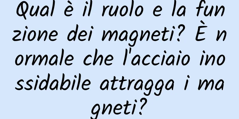 Qual è il ruolo e la funzione dei magneti? È normale che l'acciaio inossidabile attragga i magneti?