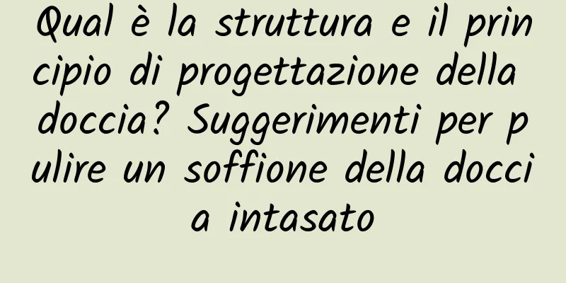 Qual è la struttura e il principio di progettazione della doccia? Suggerimenti per pulire un soffione della doccia intasato