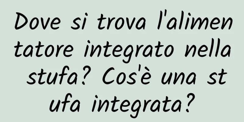 Dove si trova l'alimentatore integrato nella stufa? Cos'è una stufa integrata?