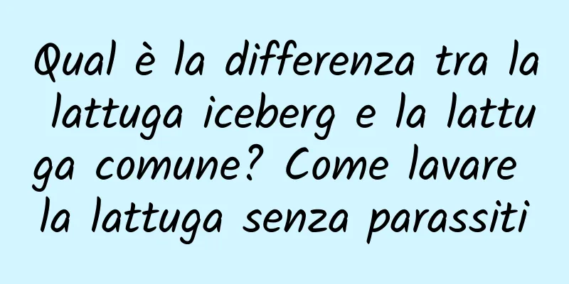 Qual è la differenza tra la lattuga iceberg e la lattuga comune? Come lavare la lattuga senza parassiti