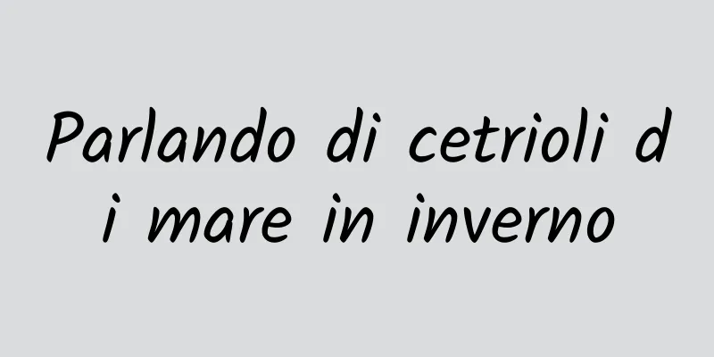 Parlando di cetrioli di mare in inverno