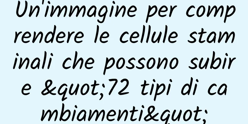 Un'immagine per comprendere le cellule staminali che possono subire "72 tipi di cambiamenti"