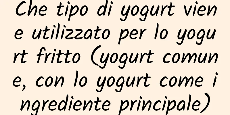 Che tipo di yogurt viene utilizzato per lo yogurt fritto (yogurt comune, con lo yogurt come ingrediente principale)