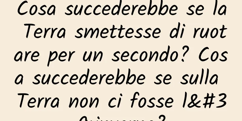 Cosa succederebbe se la Terra smettesse di ruotare per un secondo? Cosa succederebbe se sulla Terra non ci fosse l'inverno?