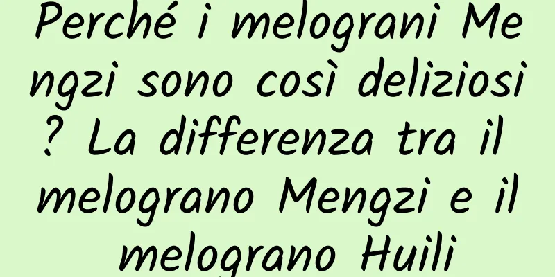 Perché i melograni Mengzi sono così deliziosi? La differenza tra il melograno Mengzi e il melograno Huili