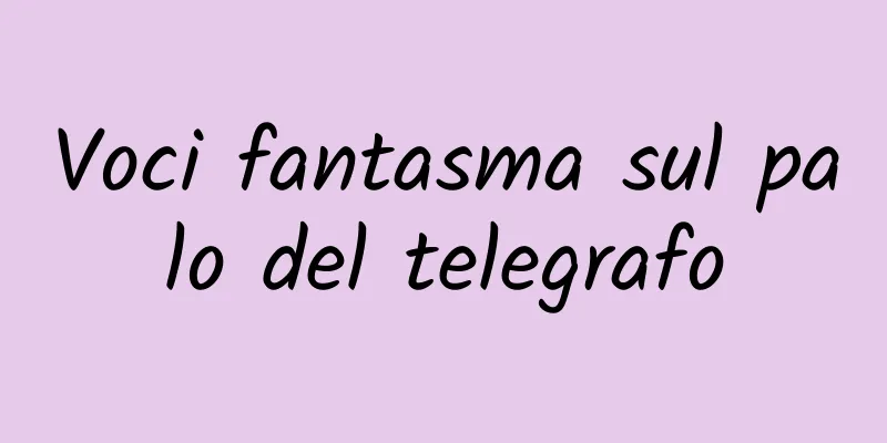 Voci fantasma sul palo del telegrafo