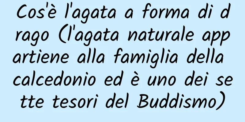 Cos'è l'agata a forma di drago (l'agata naturale appartiene alla famiglia della calcedonio ed è uno dei sette tesori del Buddismo)