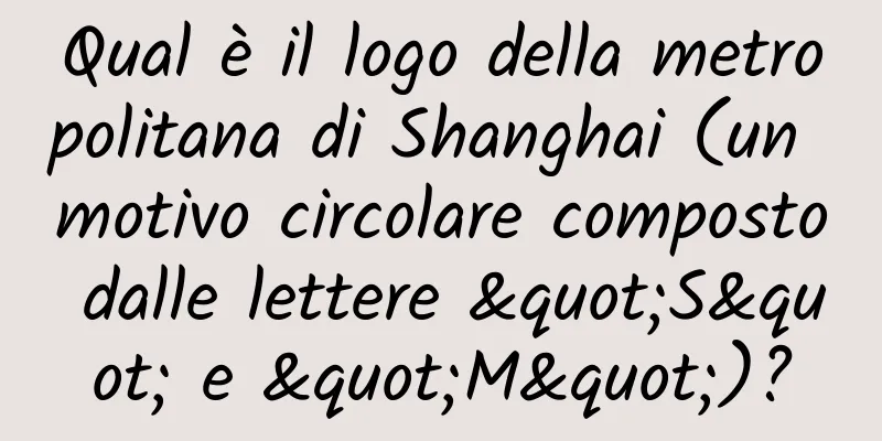Qual è il logo della metropolitana di Shanghai (un motivo circolare composto dalle lettere "S" e "M")?