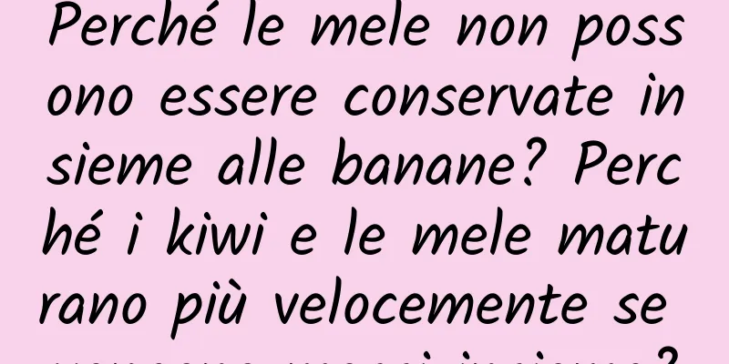Perché le mele non possono essere conservate insieme alle banane? Perché i kiwi e le mele maturano più velocemente se vengono messi insieme?