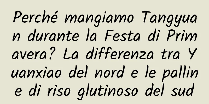 Perché mangiamo Tangyuan durante la Festa di Primavera? La differenza tra Yuanxiao del nord e le palline di riso glutinoso del sud