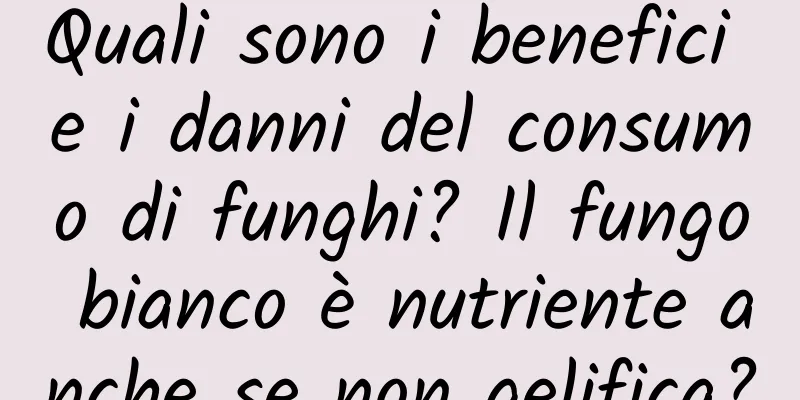 Quali sono i benefici e i danni del consumo di funghi? Il fungo bianco è nutriente anche se non gelifica?