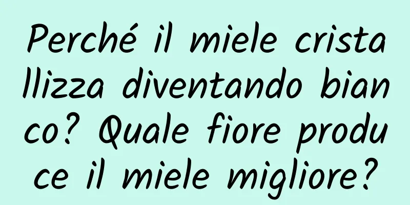 Perché il miele cristallizza diventando bianco? Quale fiore produce il miele migliore?