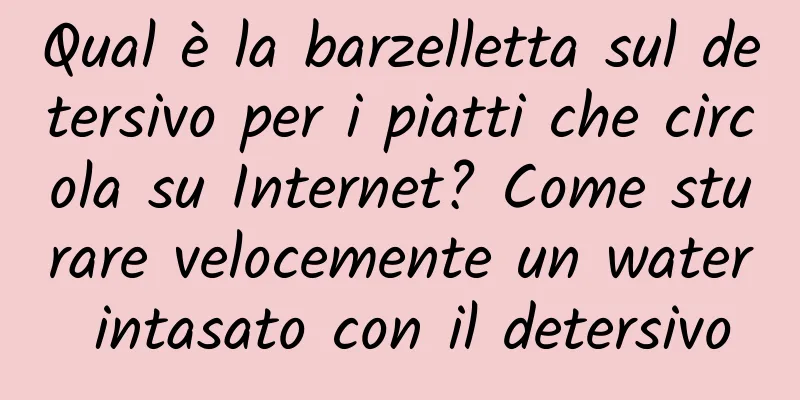 Qual è la barzelletta sul detersivo per i piatti che circola su Internet? Come sturare velocemente un water intasato con il detersivo