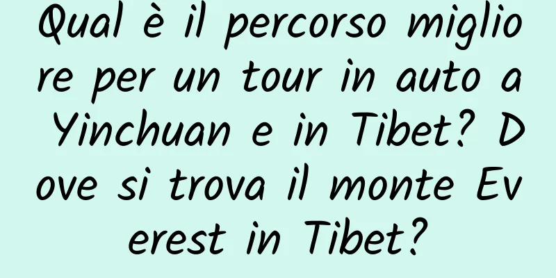 Qual è il percorso migliore per un tour in auto a Yinchuan e in Tibet? Dove si trova il monte Everest in Tibet?