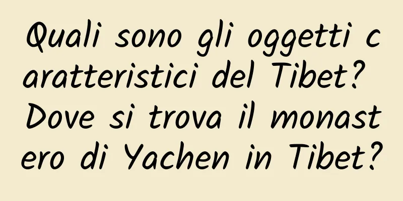 Quali sono gli oggetti caratteristici del Tibet? Dove si trova il monastero di Yachen in Tibet?