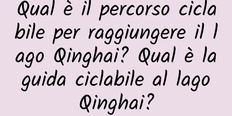 Qual è il percorso ciclabile per raggiungere il lago Qinghai? Qual è la guida ciclabile al lago Qinghai?