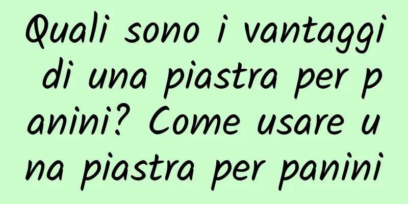 Quali sono i vantaggi di una piastra per panini? Come usare una piastra per panini