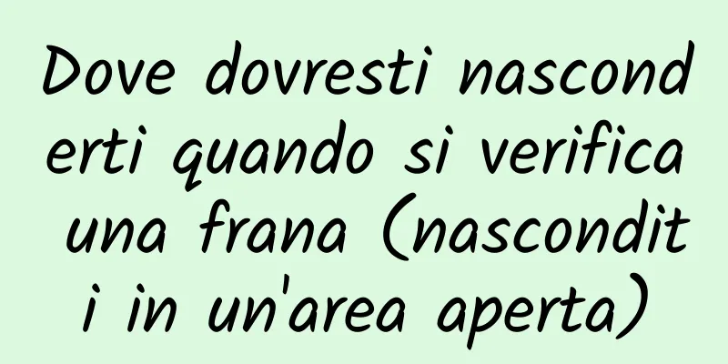 Dove dovresti nasconderti quando si verifica una frana (nasconditi in un'area aperta)