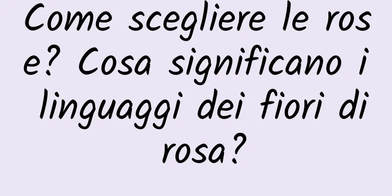 Come scegliere le rose? Cosa significano i linguaggi dei fiori di rosa?