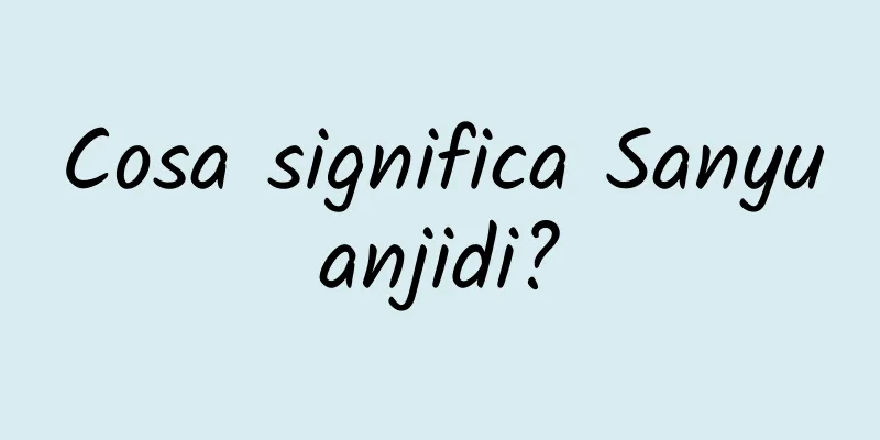 Cosa significa Sanyuanjidi?