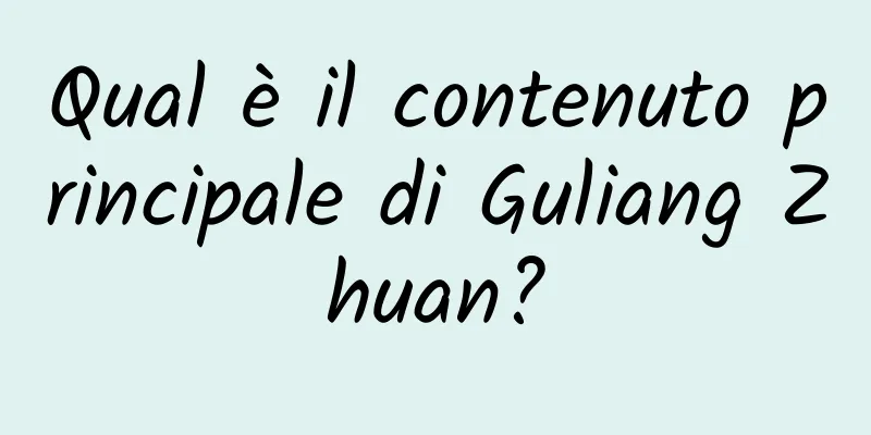 Qual è il contenuto principale di Guliang Zhuan?