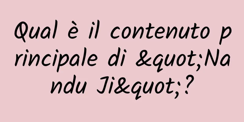 Qual è il contenuto principale di "Nandu Ji"?