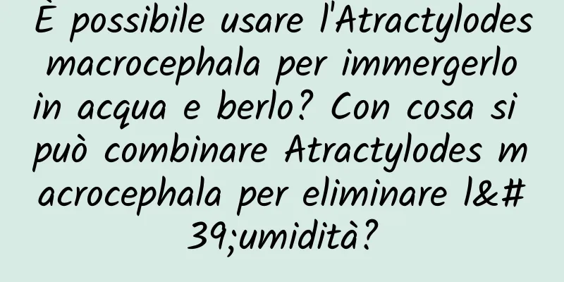 È possibile usare l'Atractylodes macrocephala per immergerlo in acqua e berlo? Con cosa si può combinare Atractylodes macrocephala per eliminare l'umidità?