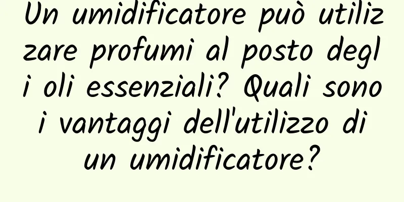 Un umidificatore può utilizzare profumi al posto degli oli essenziali? Quali sono i vantaggi dell'utilizzo di un umidificatore?