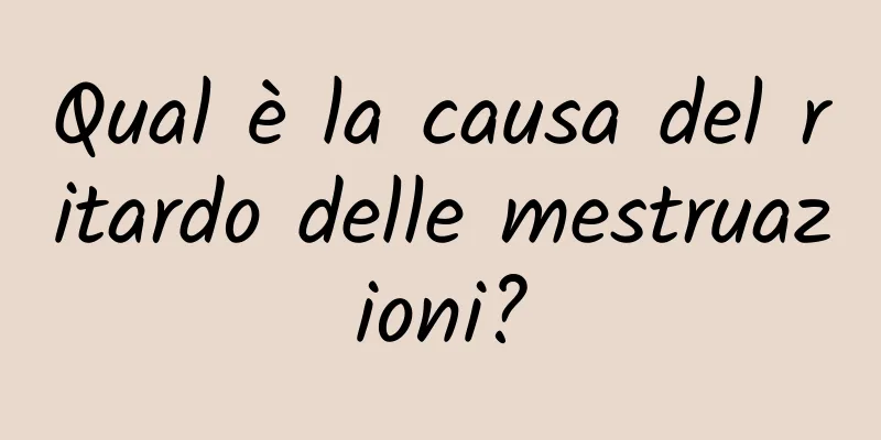 Qual è la causa del ritardo delle mestruazioni?