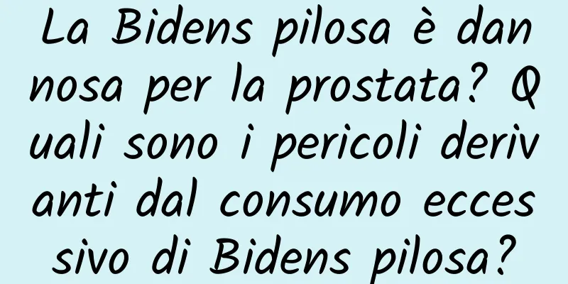 La Bidens pilosa è dannosa per la prostata? Quali sono i pericoli derivanti dal consumo eccessivo di Bidens pilosa?