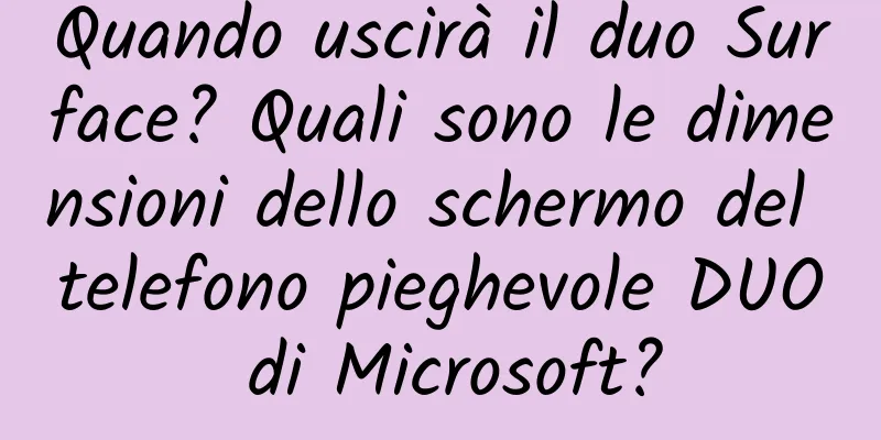 Quando uscirà il duo Surface? Quali sono le dimensioni dello schermo del telefono pieghevole DUO di Microsoft?