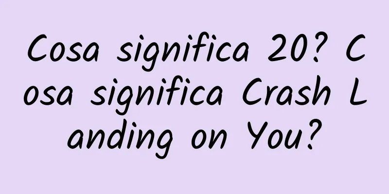 Cosa significa 20? Cosa significa Crash Landing on You?