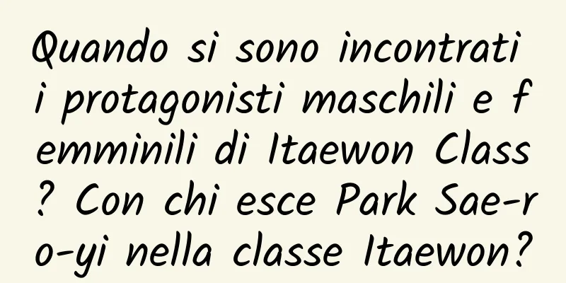 Quando si sono incontrati i protagonisti maschili e femminili di Itaewon Class? Con chi esce Park Sae-ro-yi nella classe Itaewon?