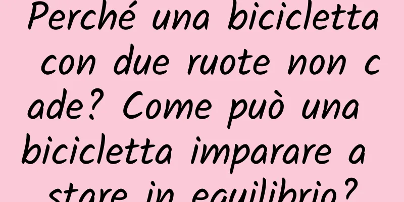 Perché una bicicletta con due ruote non cade? Come può una bicicletta imparare a stare in equilibrio?