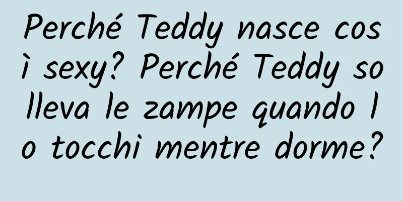 Perché Teddy nasce così sexy? Perché Teddy solleva le zampe quando lo tocchi mentre dorme?