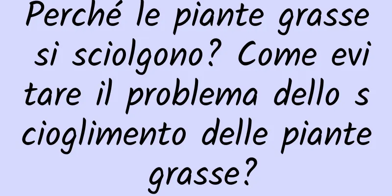 Perché le piante grasse si sciolgono? Come evitare il problema dello scioglimento delle piante grasse?
