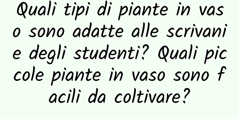 Quali tipi di piante in vaso sono adatte alle scrivanie degli studenti? Quali piccole piante in vaso sono facili da coltivare?