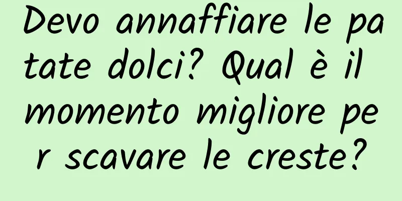 Devo annaffiare le patate dolci? Qual è il momento migliore per scavare le creste?