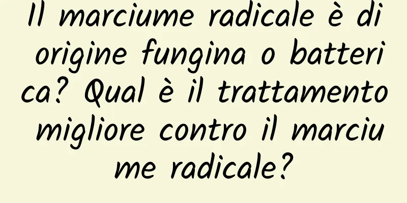 Il marciume radicale è di origine fungina o batterica? Qual è il trattamento migliore contro il marciume radicale?