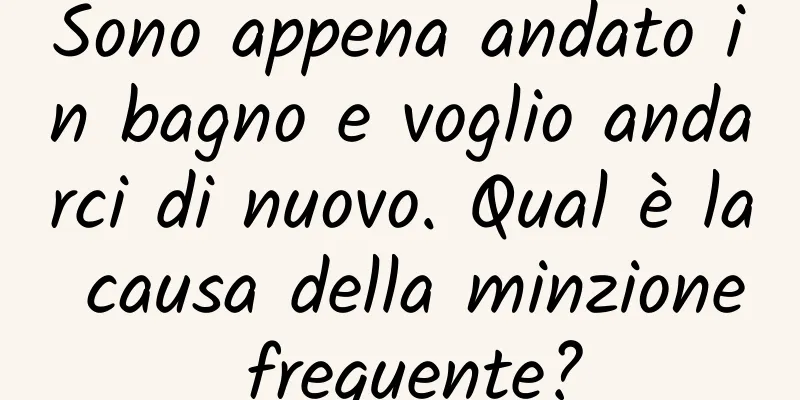 Sono appena andato in bagno e voglio andarci di nuovo. Qual è la causa della minzione frequente?