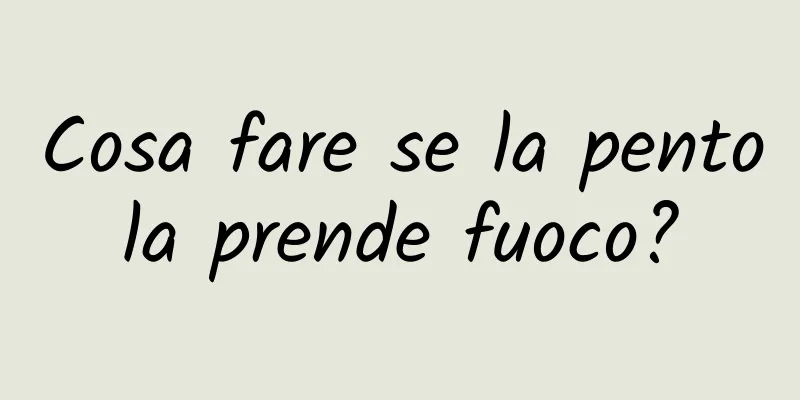 Cosa fare se la pentola prende fuoco?
