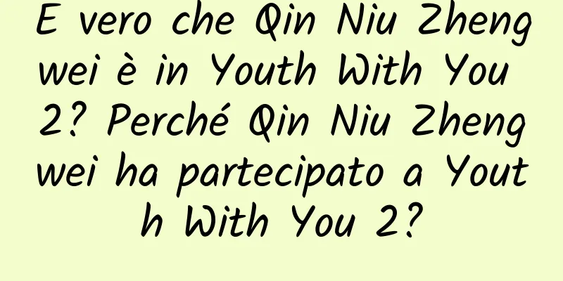 È vero che Qin Niu Zhengwei è in Youth With You 2? Perché Qin Niu Zhengwei ha partecipato a Youth With You 2?