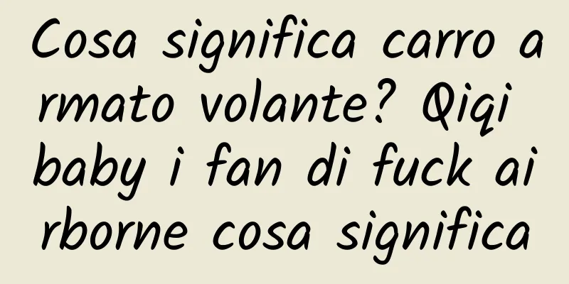Cosa significa carro armato volante? Qiqi baby i fan di fuck airborne cosa significa