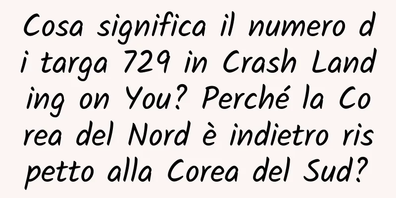 Cosa significa il numero di targa 729 in Crash Landing on You? Perché la Corea del Nord è indietro rispetto alla Corea del Sud?