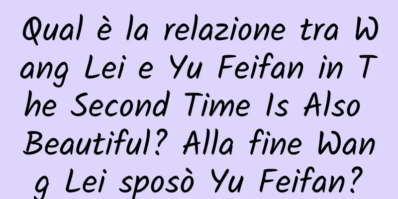 Qual è la relazione tra Wang Lei e Yu Feifan in The Second Time Is Also Beautiful? Alla fine Wang Lei sposò Yu Feifan?