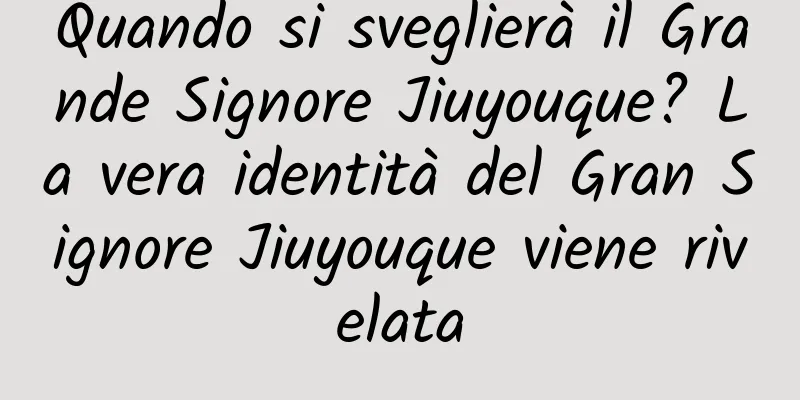 Quando si sveglierà il Grande Signore Jiuyouque? La vera identità del Gran Signore Jiuyouque viene rivelata