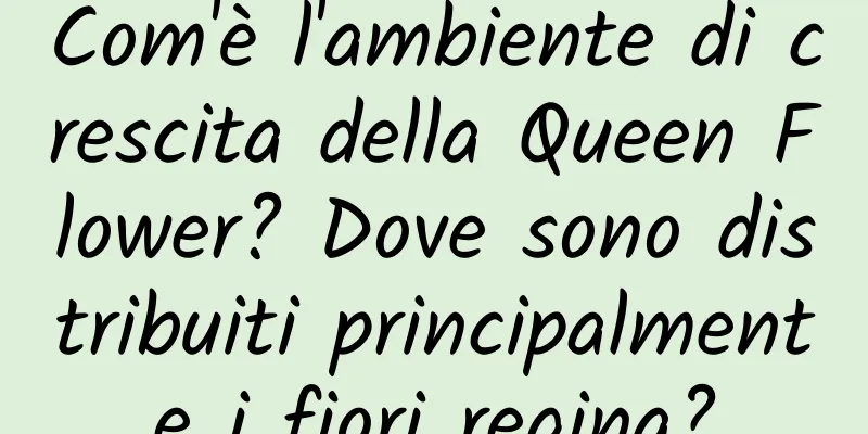 Com'è l'ambiente di crescita della Queen Flower? Dove sono distribuiti principalmente i fiori regina?