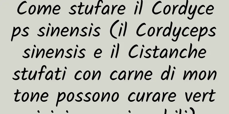 Come stufare il Cordyceps sinensis (il Cordyceps sinensis e il Cistanche stufati con carne di montone possono curare vertigini e corpi mobili)